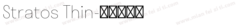 Stratos Thin字体转换